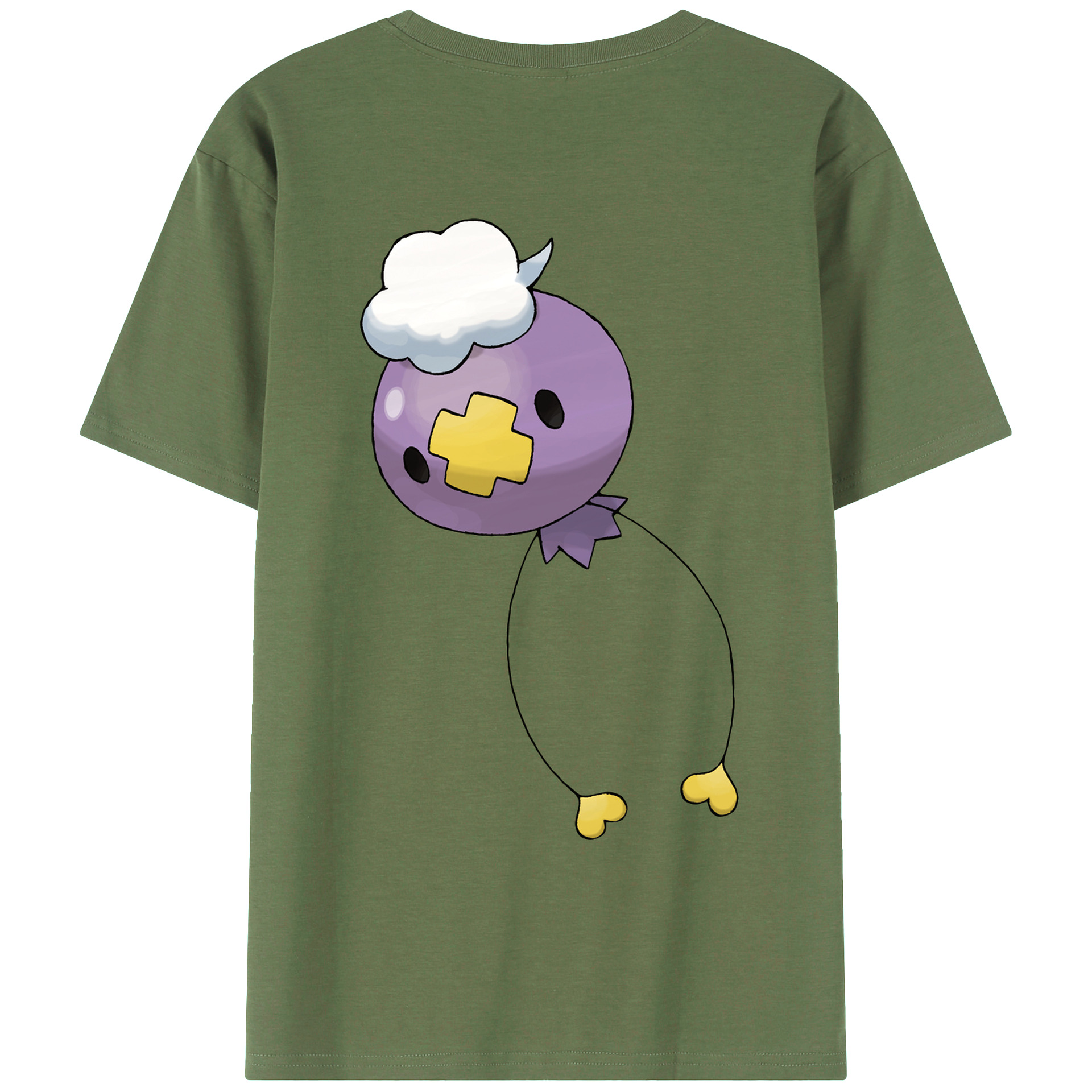 （画像用） ポケットモンスター Pokémon 綿100％ メンズ半袖Tシャツ（バックプリント） 通気性